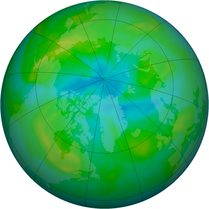 Arctic ozone map for 17 August 2010